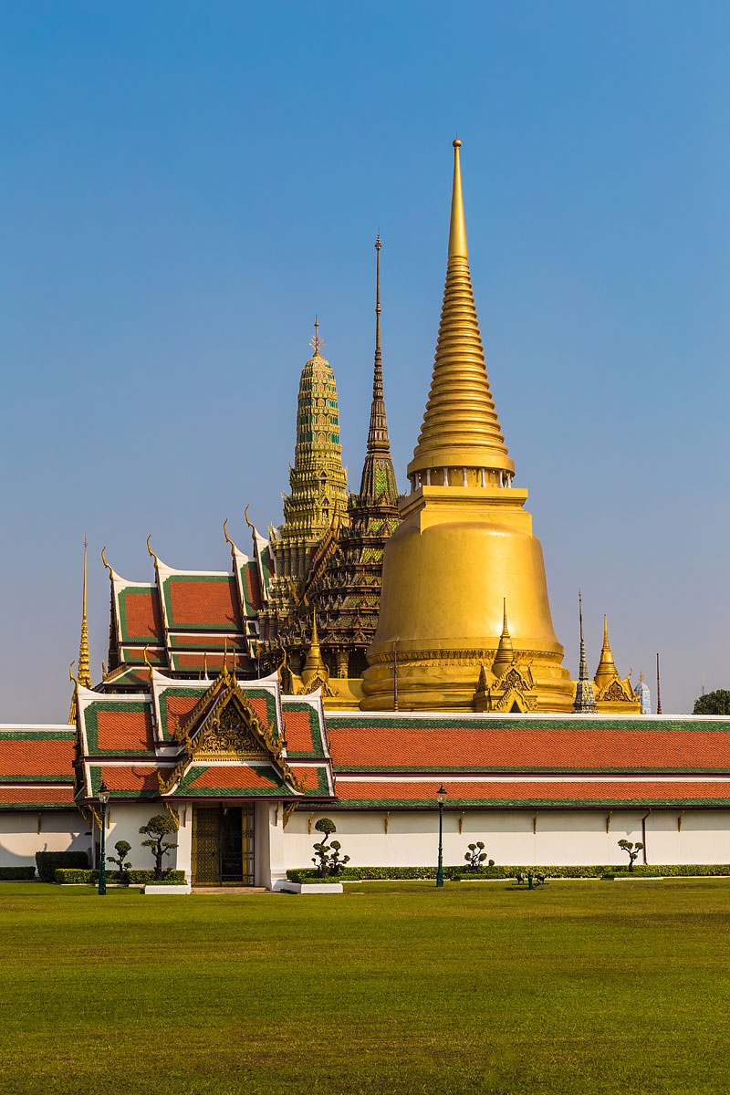 The Temple of the Emerald Buddha (Wat Phra Kaeo) in Bangkok, Thailand