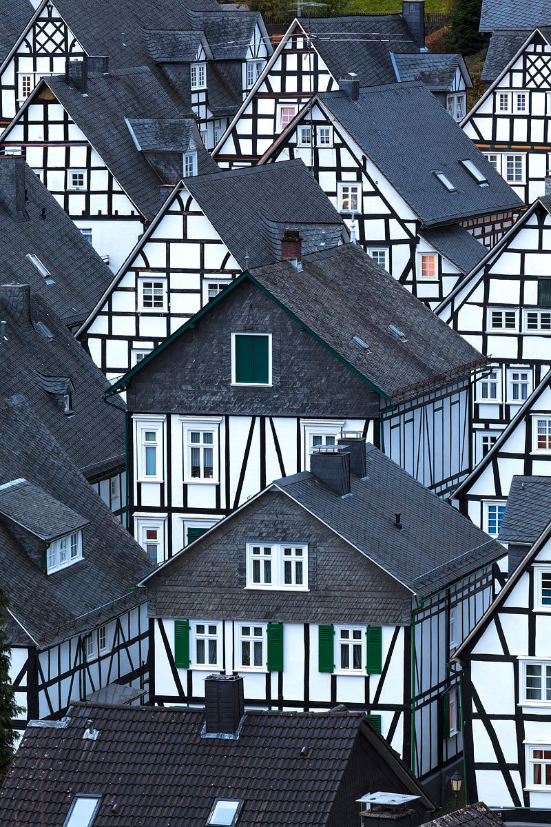 Freudenberg is a small town near Siegen in Germany. It is famous for its historic core built wholly of half-timbered houses.