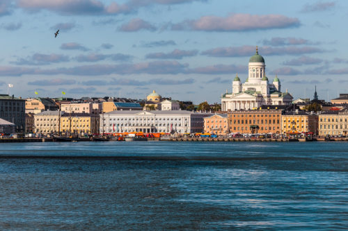Helsinki Skyline as Seen from the Ferry Departing for Tallinn