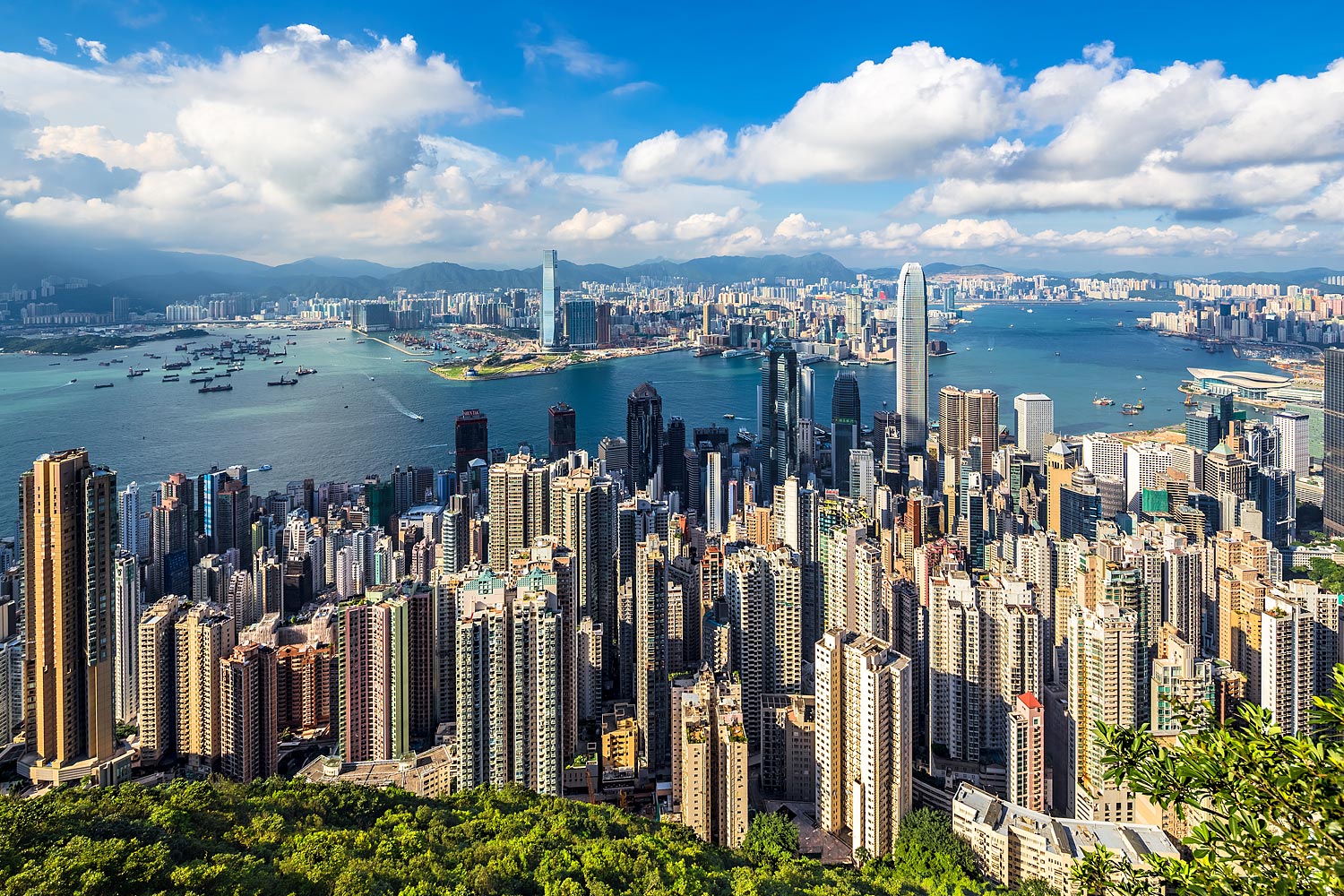 Panorama of Hong Kong, as seen from Victoria Peak