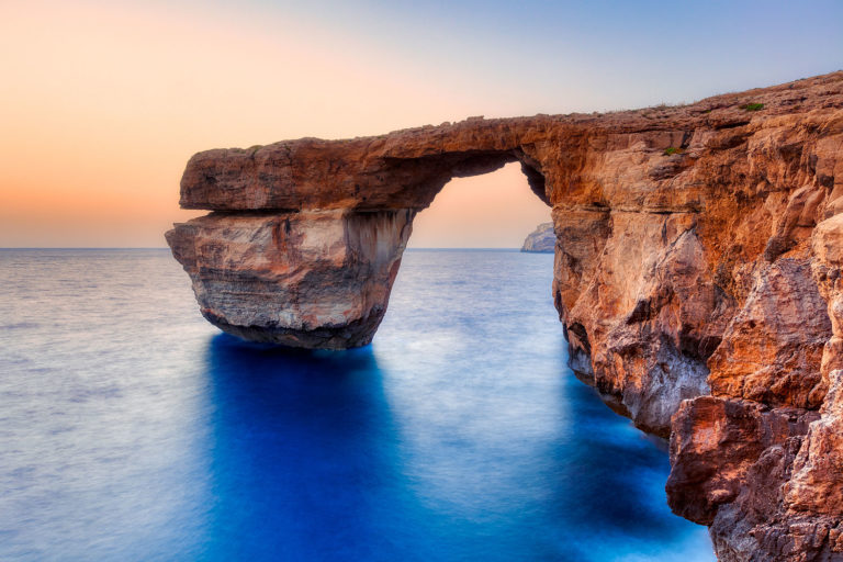 The Azure Window - natural arch on the coast of the Maltese island Gozo
