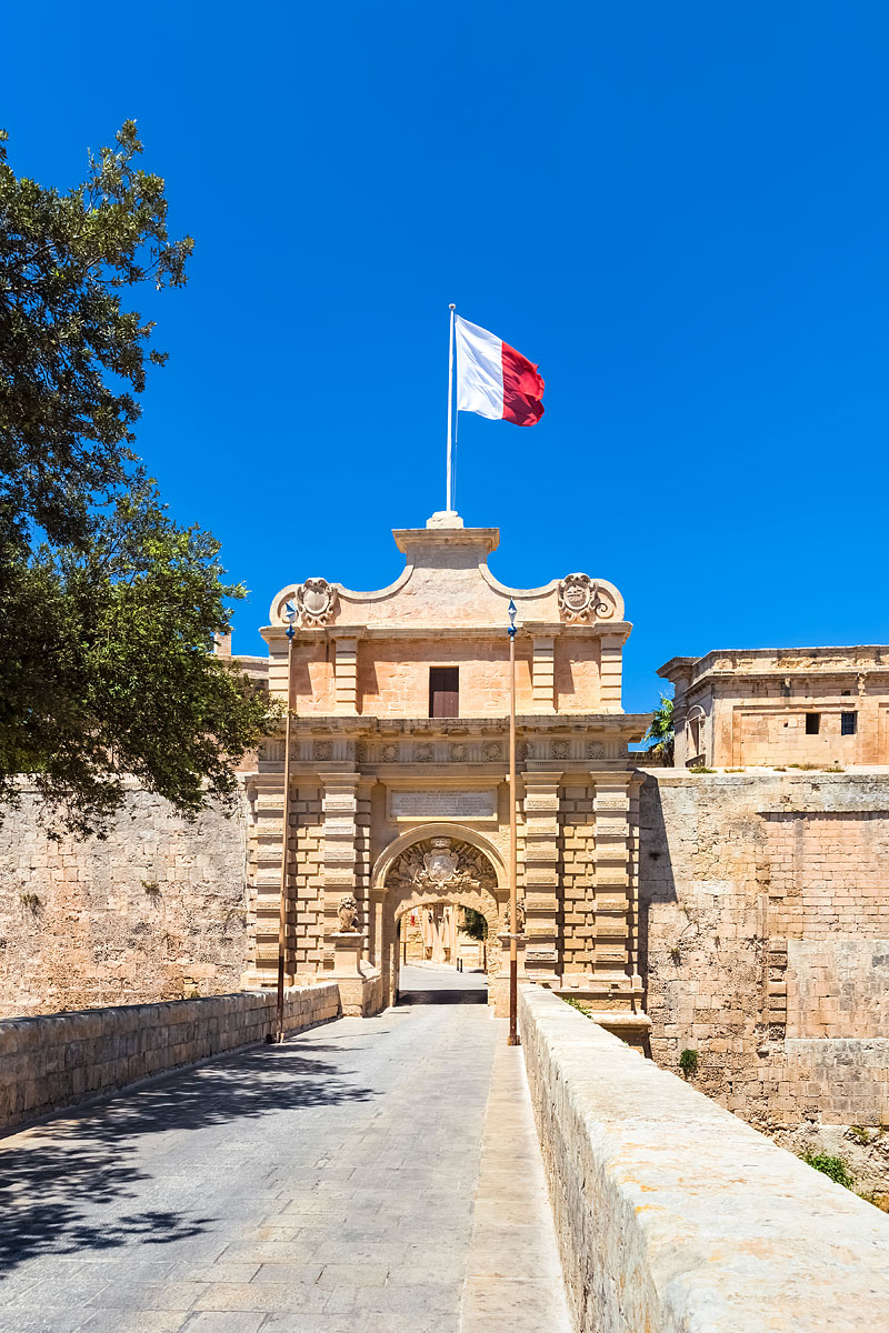 City Gate in Mdina - Former Capital City of Malta