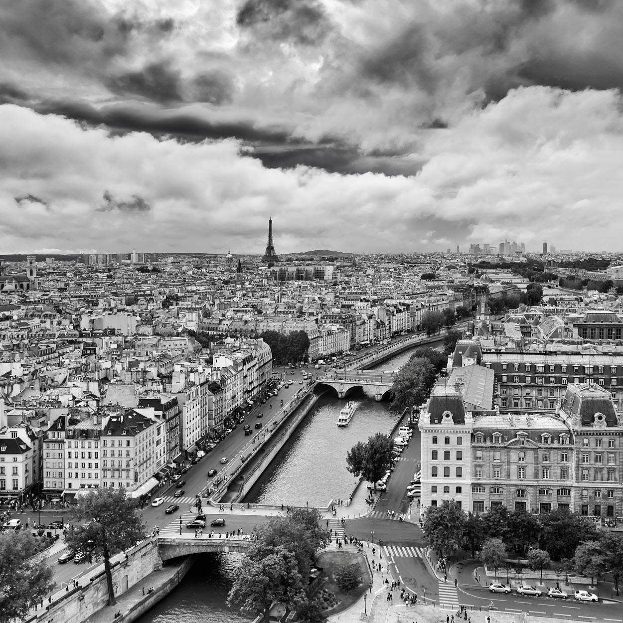 Panorama of Paris with the Seine