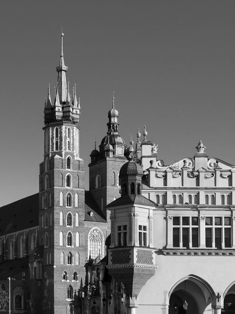 Krakow, Poland - St. Mary's Basilica and the Cloth Hall