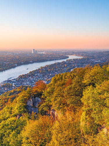 Königswinter, Germany - The View from the Drachenfels towards the Rhine