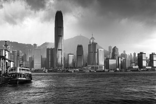 Hong Kong during a Typhoon