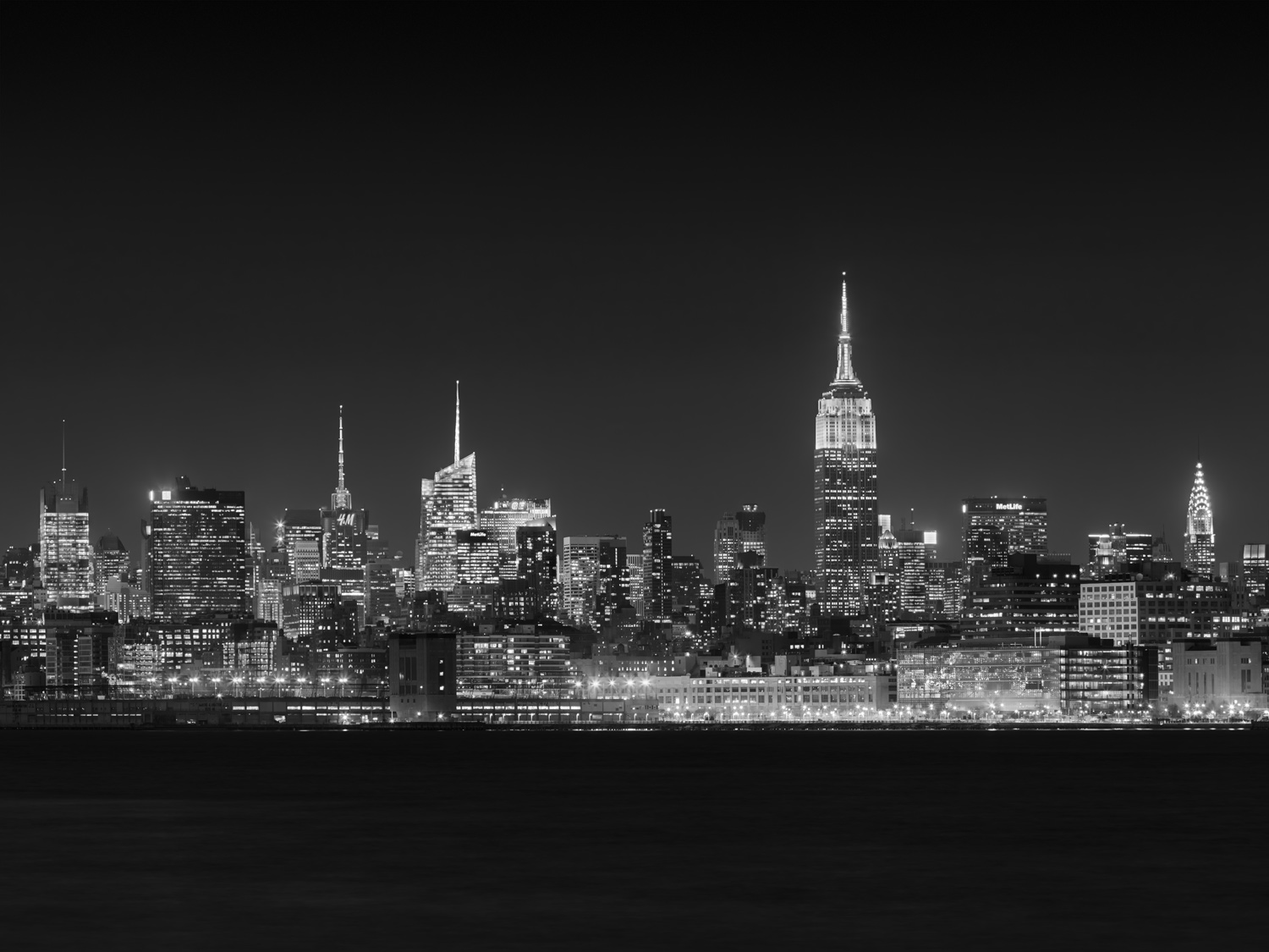 The Midtown Manhattan Skyline at Night, New York City